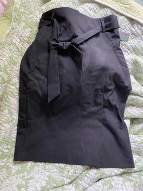 NWT Benetton sleek Black Tie-Waist Pencil Skirt